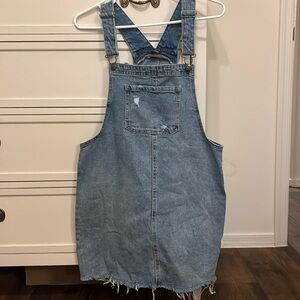 Wild fable denim overall skirt size large